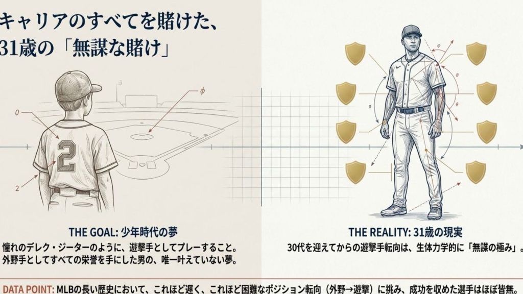 31歳の「無謀な賭け」：憧れの遊撃手への果てなき夢